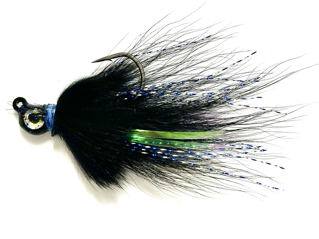 Reel Nautical Bucktail Jigs Buck and Bunny Black 1/8 oz.