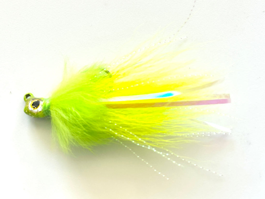 Reel Nautical Bucktail Jigs Buck and Bunny Chartreuse 1/8 oz. (Copy) (Copy)