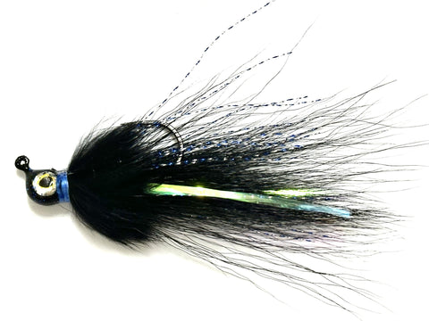 Reel Nautical Bucktail Jigs Buck and Bunny Black 1/4 oz.