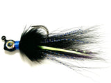 Reel Nautical Bucktail Jigs Buck and Bunny Black 3/8 oz.