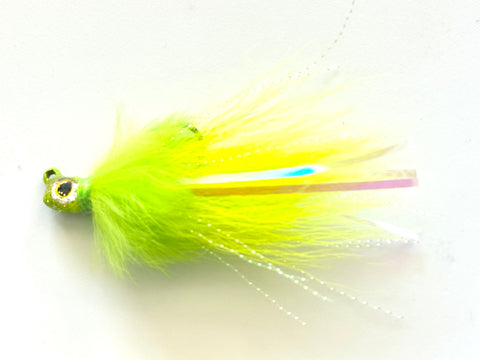Reel Nautical Bucktail Jigs Buck and Bunny  Chartreuse 1/8 oz. (Copy) (Copy)