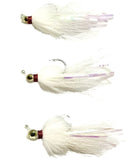 Reel Nautical Bucktail Jigs Buck and Bunny  White 1/4 oz.