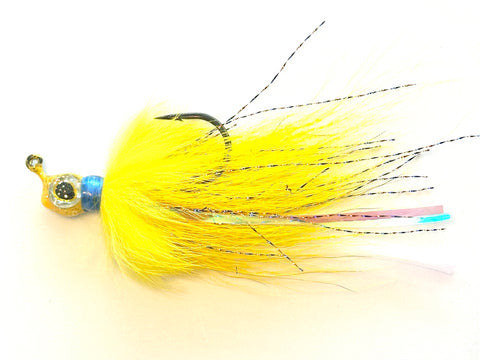 Reel Nautical Bucktail Jigs Buck and Bunny Yellow 1/4 oz.