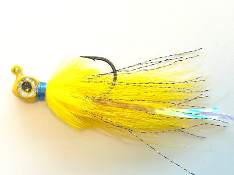 Reel Nautical Bucktail Jigs Buck and Bunny Yellow 3/8 oz. (Copy)