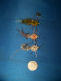 Bonefish and Permit and RedFish Crab Fly Patterns Umpqua and Fly H20 Size 8,6,4,2 Multi Color